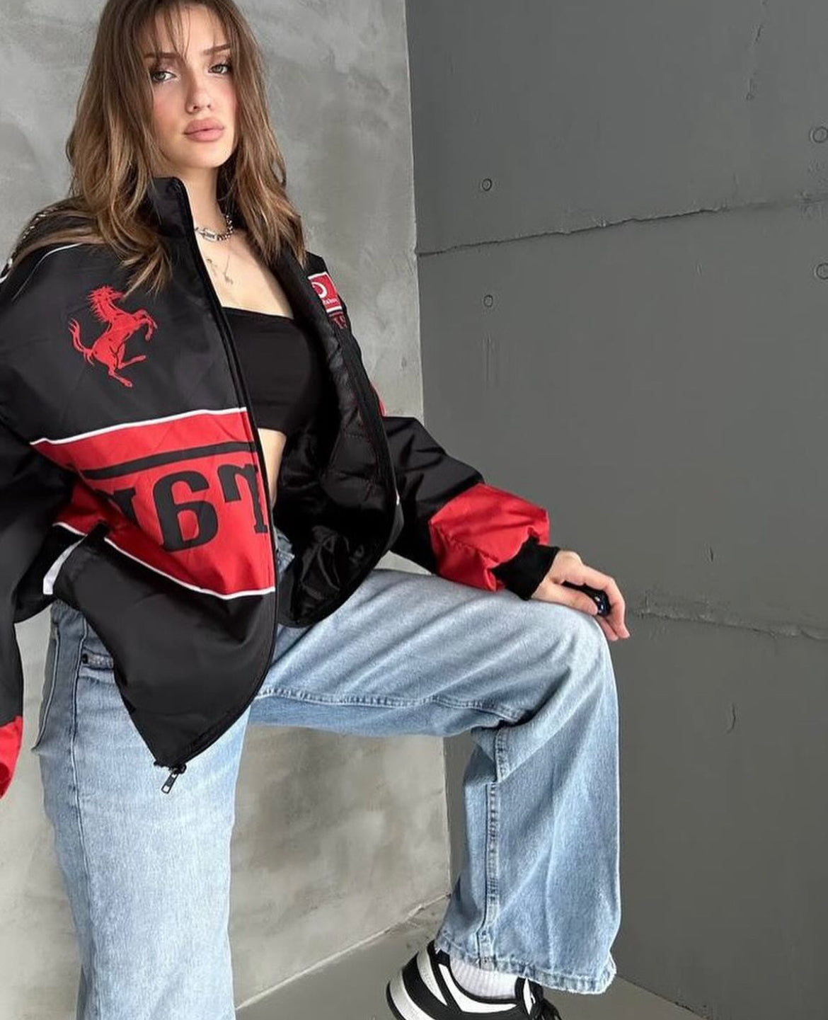 Ferrari F1 Racing Black Jacket