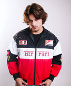 Ferrari F1 White Racer Jacket